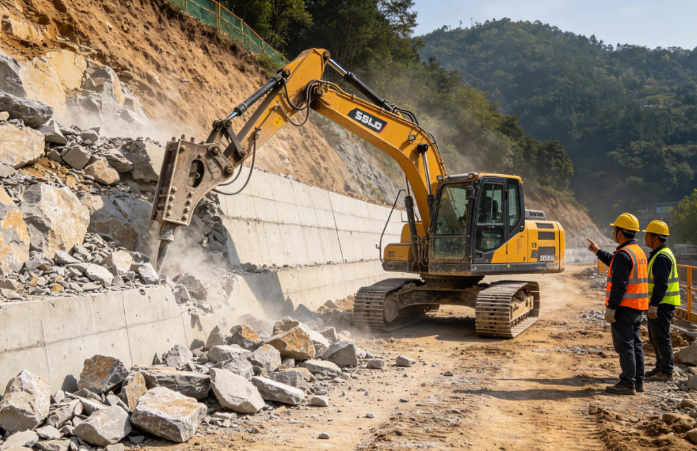 技术人员现场排查挡土墙结构与边坡土体稳定性，制定安全拆除施工方案